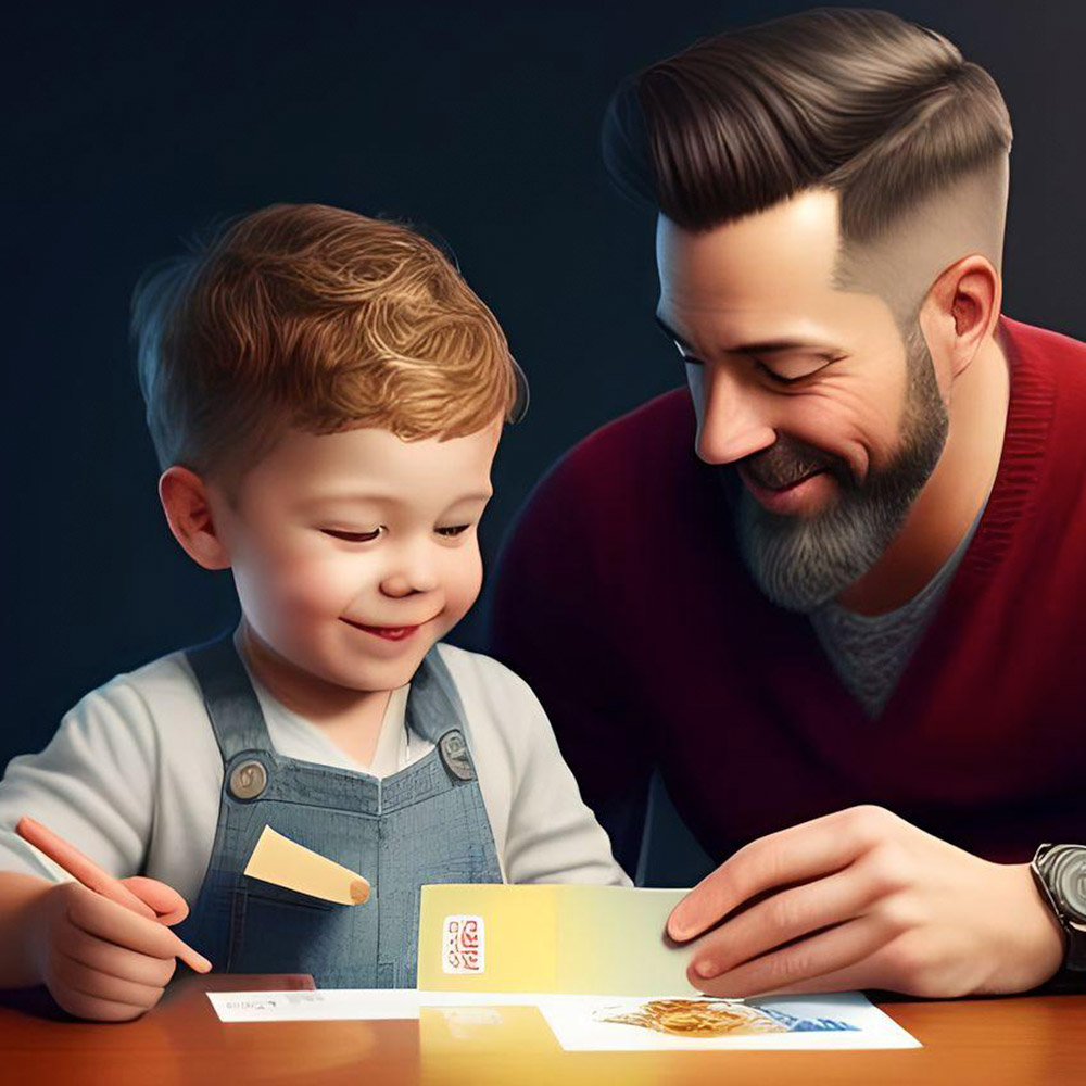 Child with Technician playing with therapy cards