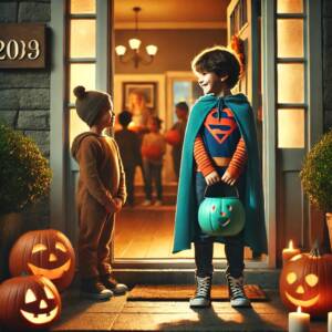 Children within the autism spectrum trick or treating